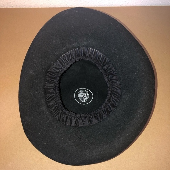 THE SCALA COLLECTION Hat Women's Size O/S Black/Brown Cowboy Wool Made In USA - Picture 5 of 9